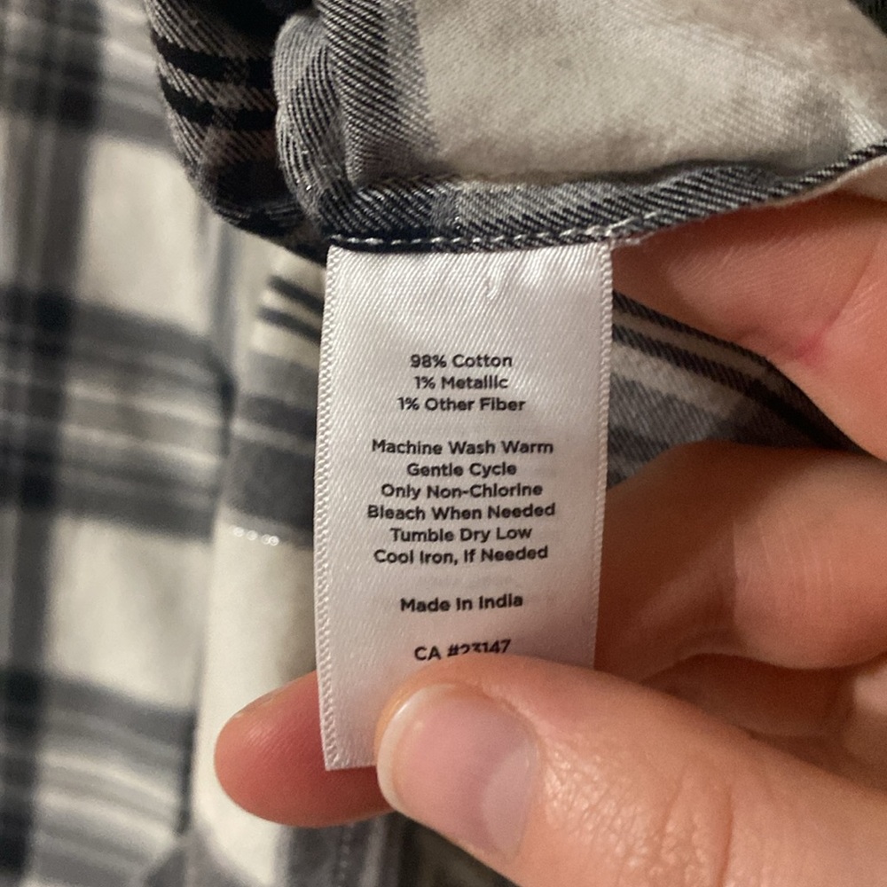 Talbots Checker Plaid Button Down Tunic Blouse - … - image 4